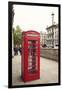 Great Britain, London, house, telephone box, architecture, facade-Nora Frei-Framed Premium Photographic Print