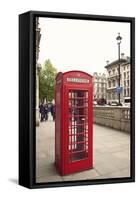 Great Britain, London, house, telephone box, architecture, facade-Nora Frei-Framed Stretched Canvas