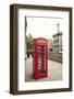 Great Britain, London, house, telephone box, architecture, facade-Nora Frei-Framed Photographic Print