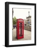 Great Britain, London, house, telephone box, architecture, facade-Nora Frei-Framed Photographic Print