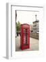 Great Britain, London, house, telephone box, architecture, facade-Nora Frei-Framed Photographic Print