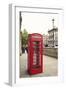 Great Britain, London, house, telephone box, architecture, facade-Nora Frei-Framed Photographic Print