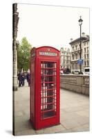 Great Britain, London, house, telephone box, architecture, facade-Nora Frei-Stretched Canvas