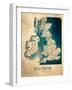 Great Britain Map-Dionisis Gemos-Framed Giclee Print