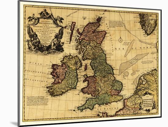 Great Britain - Panoramic Map-Lantern Press-Mounted Art Print