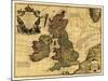 Great Britain - Panoramic Map-Lantern Press-Mounted Art Print