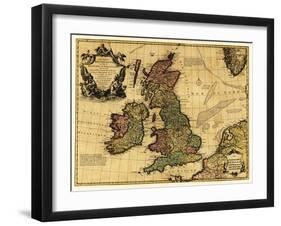 Great Britain - Panoramic Map-Lantern Press-Framed Art Print