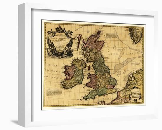 Great Britain - Panoramic Map-Lantern Press-Framed Art Print