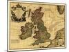 Great Britain - Panoramic Map-Lantern Press-Mounted Art Print