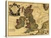 Great Britain - Panoramic Map-Lantern Press-Stretched Canvas