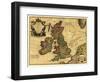 Great Britain - Panoramic Map-Lantern Press-Framed Art Print