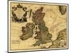 Great Britain - Panoramic Map-Lantern Press-Mounted Art Print