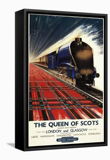 Great Britain - Queen of Scots Pullman Train British Railways Poster-Lantern Press-Framed Stretched Canvas