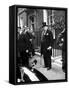 Great Britain's Prime Minister Winston Churchill Leaving His Home-Carl Mydans-Framed Stretched Canvas