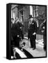 Great Britain's Prime Minister Winston Churchill Leaving His Home-Carl Mydans-Framed Stretched Canvas