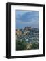 Great Britain, Scotland, Edinburgh. Edinburgh Castle from Calton Hill at dusk-Rob Tilley-Framed Photographic Print