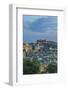 Great Britain, Scotland, Edinburgh. Edinburgh Castle from Calton Hill at dusk-Rob Tilley-Framed Photographic Print