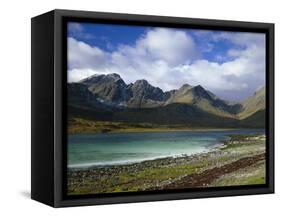 Great Britain, Scotland, Island Skye, Loch Slapin, Black Cuillins-Thonig-Framed Stretched Canvas