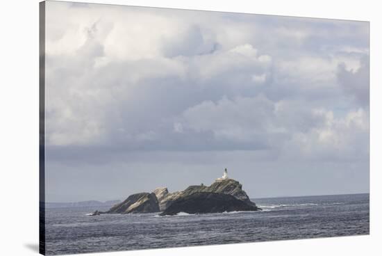 Great Britain, Scotland, Shetland, Unst, Out Stack, lighthouse-olbor-Stretched Canvas