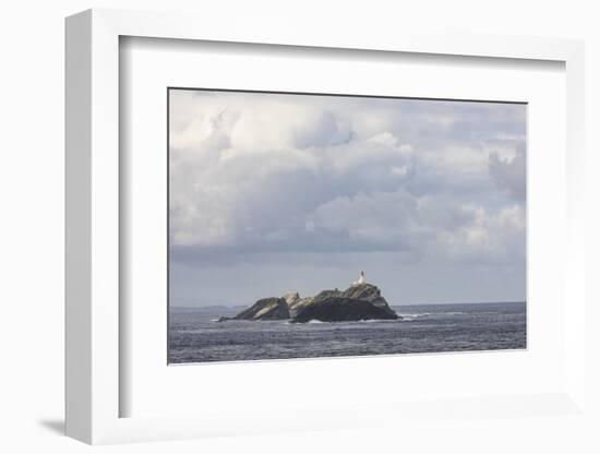 Great Britain, Scotland, Shetland, Unst, Out Stack, lighthouse-olbor-Framed Photographic Print