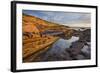 Great Britain, Scotland, Tarbat Ness, Lighthouse, Sea, Rock, Dusk-Rainer Mirau-Framed Photographic Print