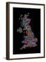 Great Britain UK City Text Map-Michael Tompsett-Framed Art Print