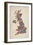 Great Britain UK City Text Map-Michael Tompsett-Framed Art Print