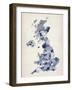 Great Britain UK Watercolor Map-Michael Tompsett-Framed Art Print