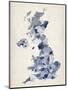 Great Britain UK Watercolor Map-Michael Tompsett-Mounted Art Print