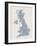 Great Britain United Kingdom City Text Map-Michael Tompsett-Framed Art Print