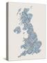 Great Britain United Kingdom City Text Map-Michael Tompsett-Stretched Canvas