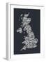 Great Britain United Kingdom City Text Map-Michael Tompsett-Framed Art Print