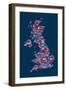 Great Britain United Kingdom City Text Map-Michael Tompsett-Framed Art Print