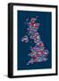 Great Britain United Kingdom City Text Map-Michael Tompsett-Framed Art Print