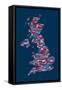 Great Britain United Kingdom City Text Map-Michael Tompsett-Framed Stretched Canvas