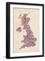 Great Britain United Kingdom City Text Map-Michael Tompsett-Framed Art Print