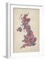 Great Britain United Kingdom City Text Map-Michael Tompsett-Framed Art Print