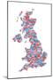 Great Britain United Kingdom City Text Map-Michael Tompsett-Mounted Art Print