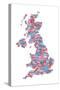 Great Britain United Kingdom City Text Map-Michael Tompsett-Stretched Canvas