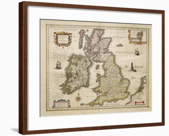 Great Britian and Ireland from Theatrum Orbis Terrarum by Willem Bleau, Amsterdam, 1635-1645-null-Framed Giclee Print