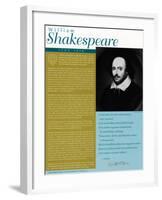 Great British Writers - William Shakespeare-null-Framed Art Print