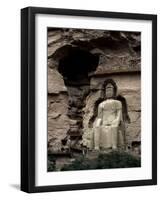 Great Buddha at Bingling Temple, Yellow River, Near Lanzhou, China-Occidor Ltd-Framed Photographic Print