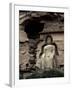 Great Buddha at Bingling Temple, Yellow River, Near Lanzhou, China-Occidor Ltd-Framed Photographic Print