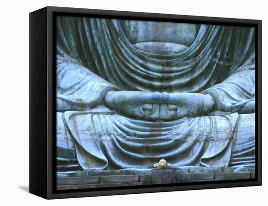 Great Buddha Detail, Kotokuji Temple, Kamakura, Japan-Rob Tilley-Framed Stretched Canvas