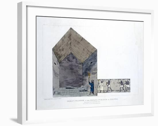 Great Chamber in the Second Pyramid of Ghizeh, Egypt, 1820-Agostino Aglio-Framed Giclee Print