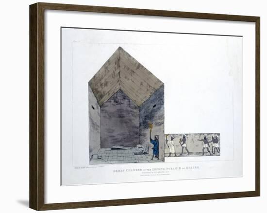 Great Chamber in the Second Pyramid of Ghizeh, Egypt, 1820-Agostino Aglio-Framed Giclee Print