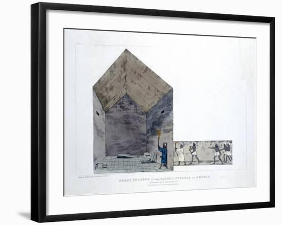 Great Chamber in the Second Pyramid of Ghizeh, Egypt, 1820-Agostino Aglio-Framed Giclee Print