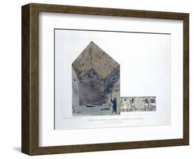 Great Chamber in the Second Pyramid of Ghizeh, Egypt, 1820-Agostino Aglio-Framed Giclee Print