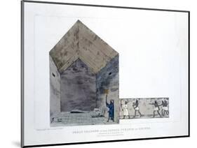 Great Chamber in the Second Pyramid of Ghizeh, Egypt, 1820-Agostino Aglio-Mounted Giclee Print