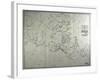 Great Circle Map Showing Fairbanks, Alaska, 1930-null-Framed Giclee Print